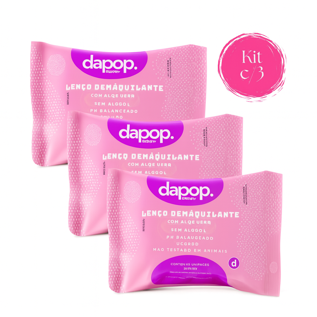 Kit c/3 - Lenço Demaquilante Dapop