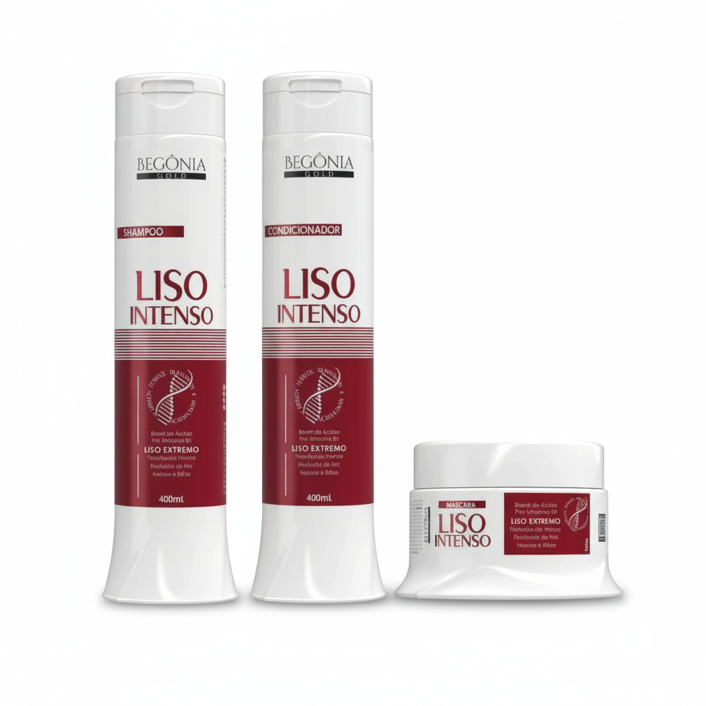 Kit capilar 3 itens liso intenso begonia