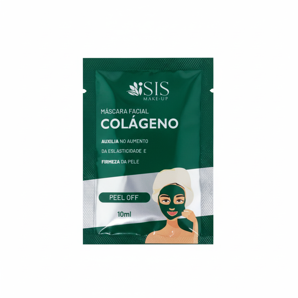 Máscara Peel Off Facial Colágeno Isis Make-Up IS1075 - Kit c/ 10 unid
