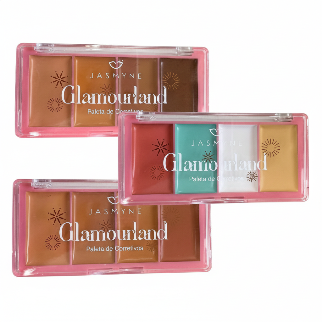 Paleta de Corretivos Glamourland Jasmyne - Kit c/ 03 unid