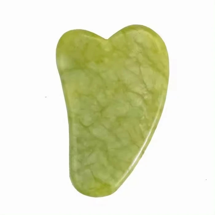 Rolo Pedra de Jade Massageador + Placa Gua Sha Anti Estresse